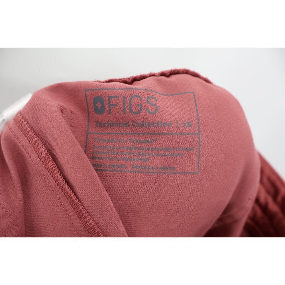 Figs Zamora Jogger Scrub Pants Womens Size XS Salmon Mauve Drawstring Nursing - Picture 10 of 13